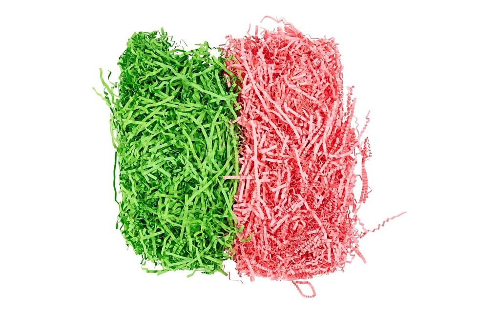 Creativ Company Matériau de remplissage papier 25-30 cm x 3 mm, 100g, Vert-Pink
