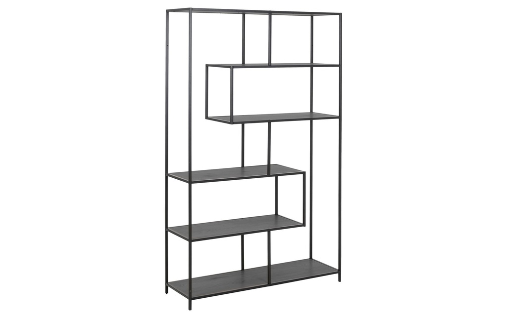 AC Design Étagère Seaford 114 x 35 x 185 cm, Noir