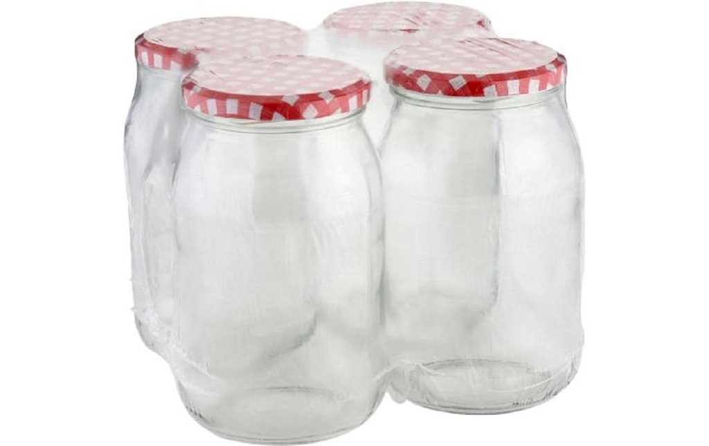 Axentia Bocaux à conserves Karo 948 ml, 4 Pièce/s