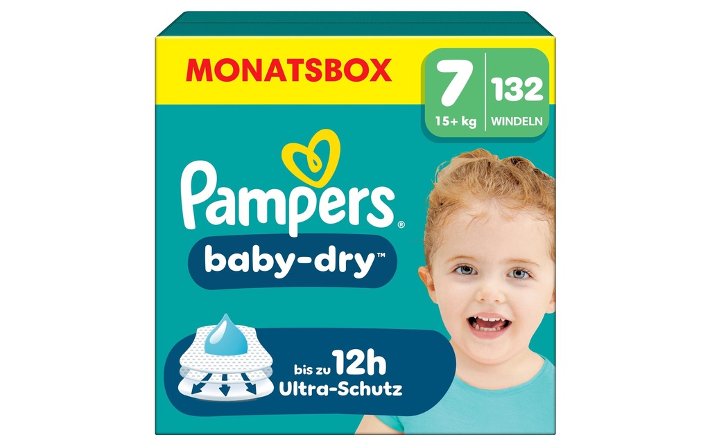 Pampers Couches Baby Dry Extra Large taille 7