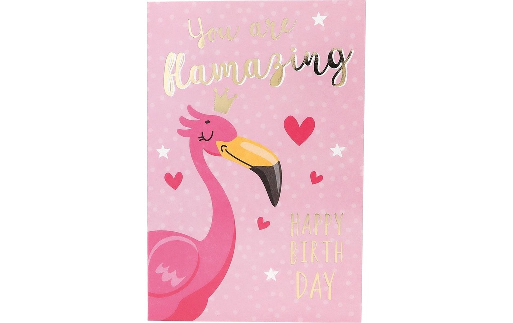 Depesche Carte musicale mobile Anniversaire, flamant rose