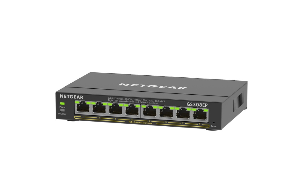 Netgear PoE+ Switch GS308EP-100PES 8 Port