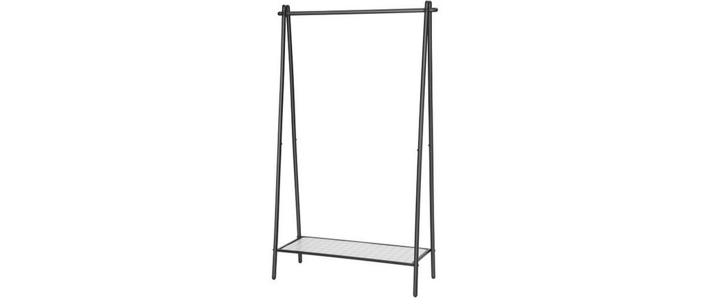 Songmics Porte-manteau 153 cm, Noir/Noir mat