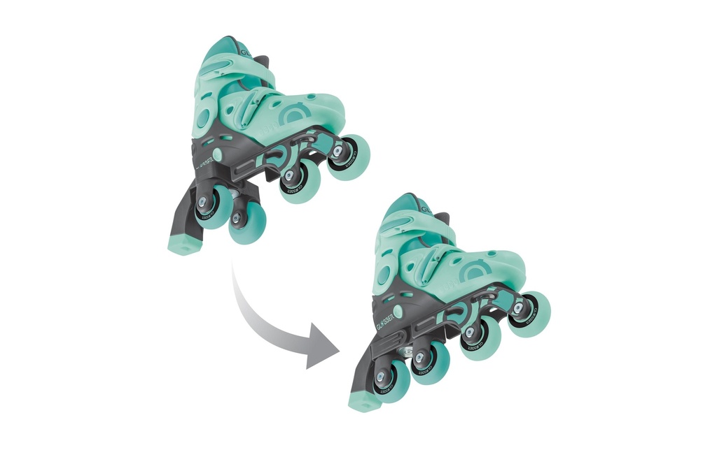 GLOBBER Rollers en ligne 2 in 1 tailles 30-33, menthe