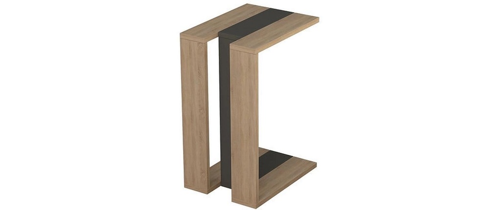 Woody Fashion Table d'appoint Muju 30 x 57 x 40cm, Anthracite/Nature