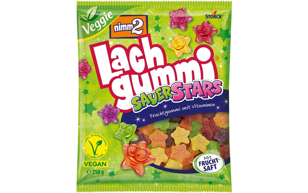 Storck Nimm2 Lachgummi Sauer Stars 250 g