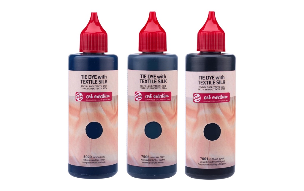 Talens Peinture pour textile Set 3 x 85 ml, noir
