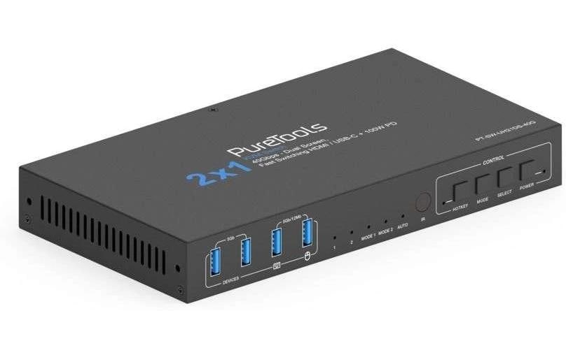 PureLink PureTools PT-SW-UH21DS-40G HDMI 2.1 Dual Screen KVM Switcher 8K 60 Hz