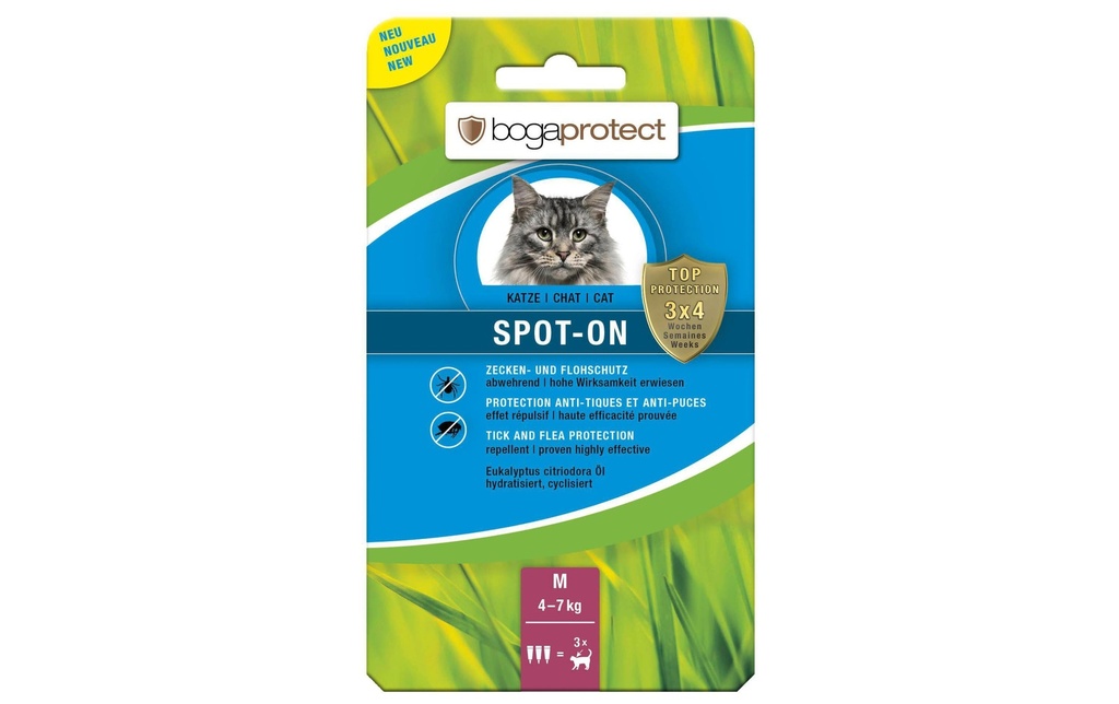 bogar Gouttes anti-parasite bogaprotect Spot-on Chats M