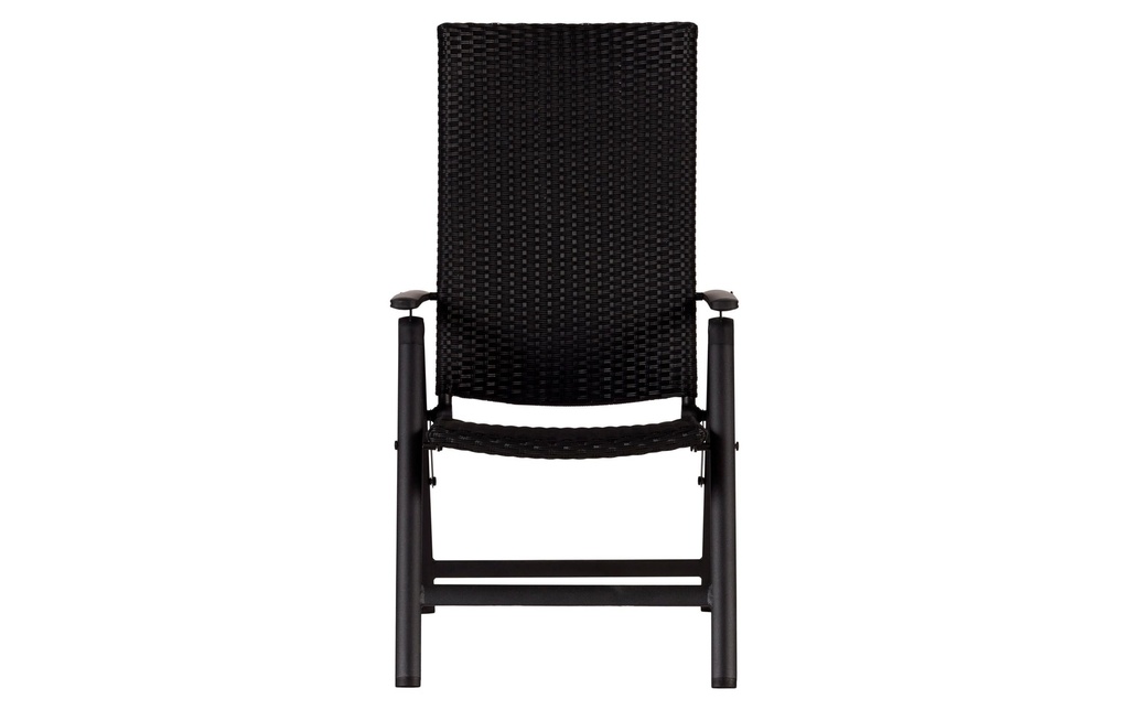 Schou Chaise de jardin Lise Positon 59 x 75 x 108cm – noir