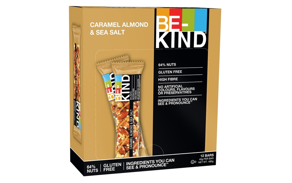 BE-KIND Barre Caramel Almond & Sea Salt  12 x 40 g