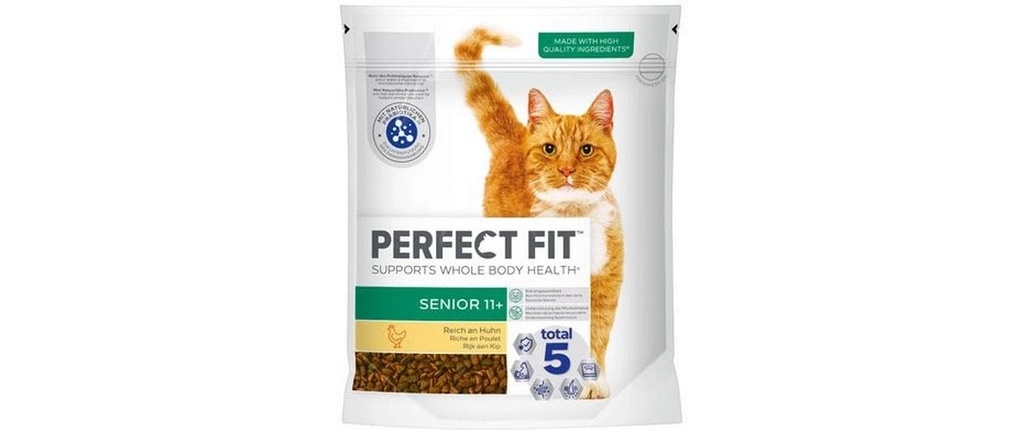 Perfect Fit Alimentation sèche Cat Senior 11+ Poulet, 750g