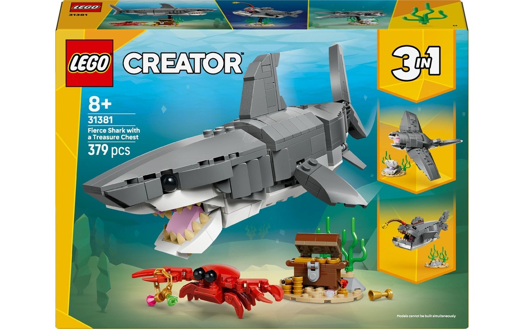 LEGO® Creator Le redoutable requin et le coffre au trésor 31381