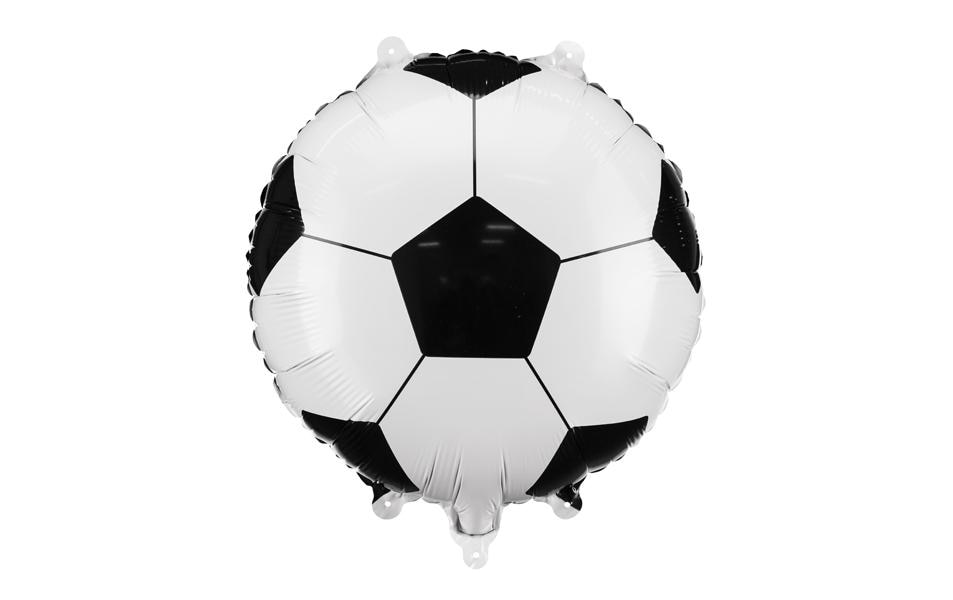 Partydeco Ballon en aluminium Le football, Noir et blanc, 35 x 35 cm, 1 pièce