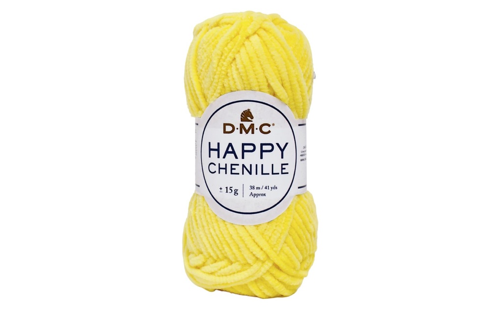 DMC Laine Happy Chenille jaune, 38 m
