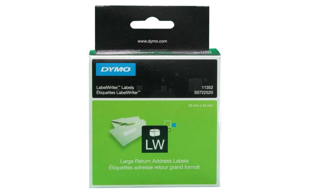 DYMO Etiquettes d'adr.retour blanc