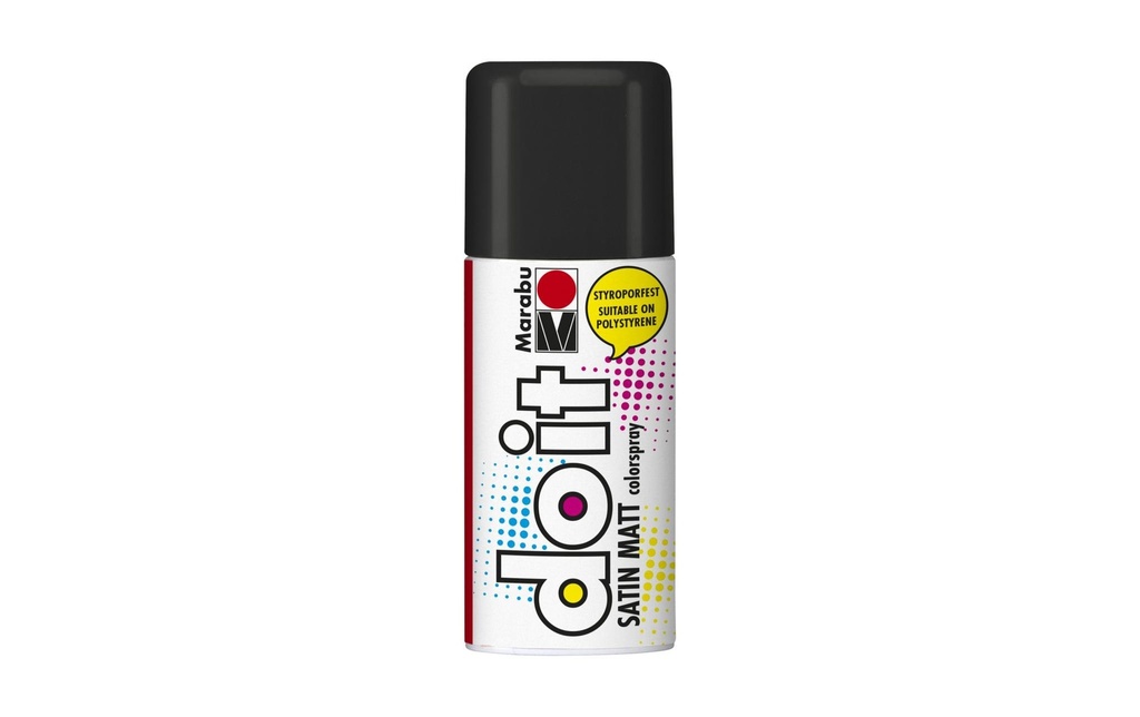 Marabu Peinture aérosol do it Satin 150 ml, Noir