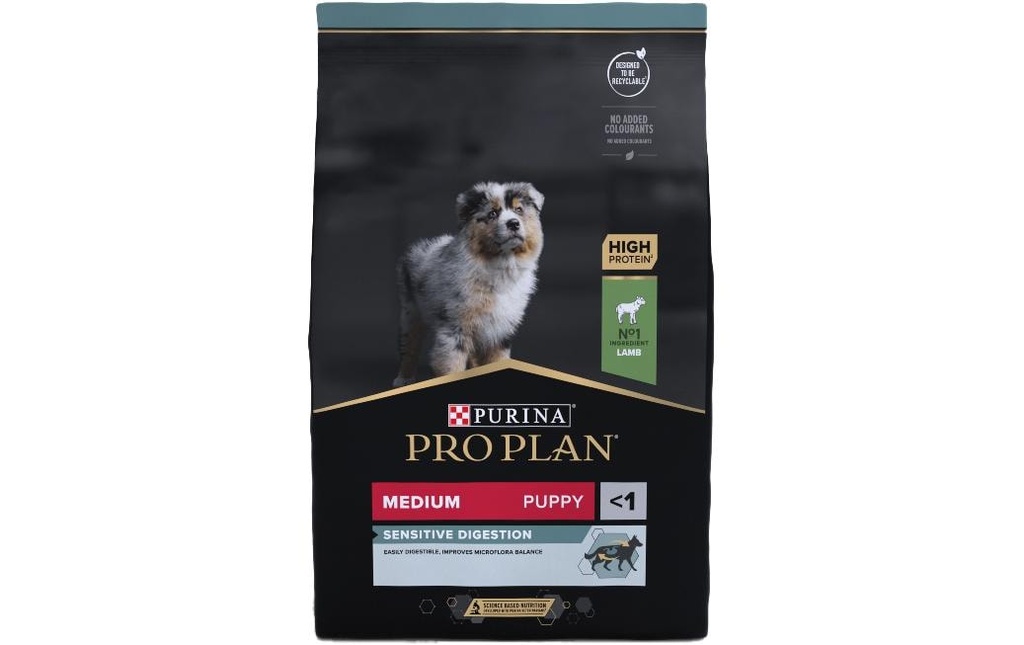 Purina Pro Plan Alimentation sèche M Puppy Sensitive Digestion Agneau, 12 kg