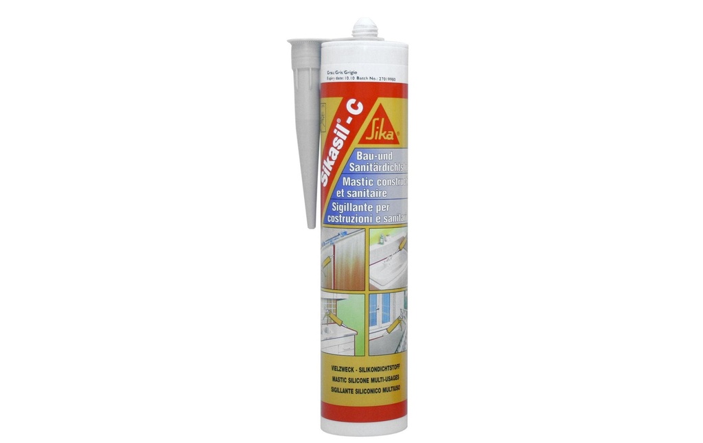 Sika Silicone Sikasil-C 300 ml, gris clair