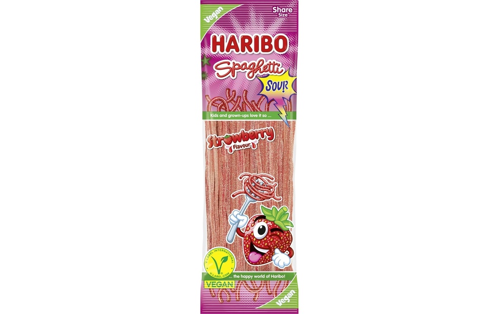 Haribo Bonbons gélifiés spaghettis à la fraise 200 g