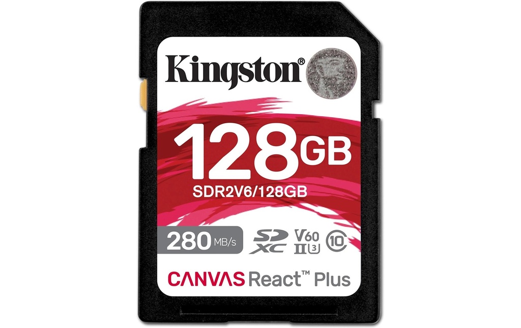 Kingston Carte SDXC Canvas React Plus V60 128 GB