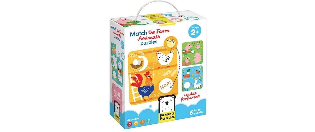 BANANA PANDA Puzzle Match the Farm Animals (36 pces)
