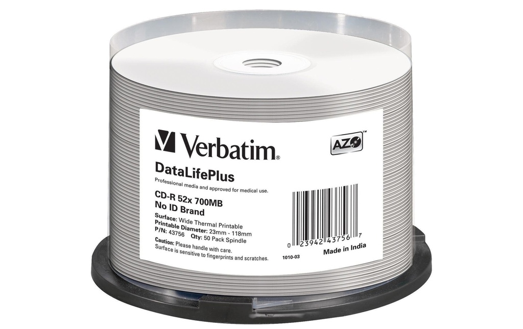 Verbatim CD-R Thermo 0.7 GB, tour (50 Pièce/s)
