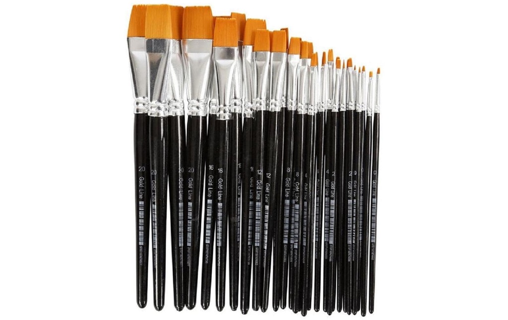 Creativ Company Brosse en poils synthétiques 30 pièces
