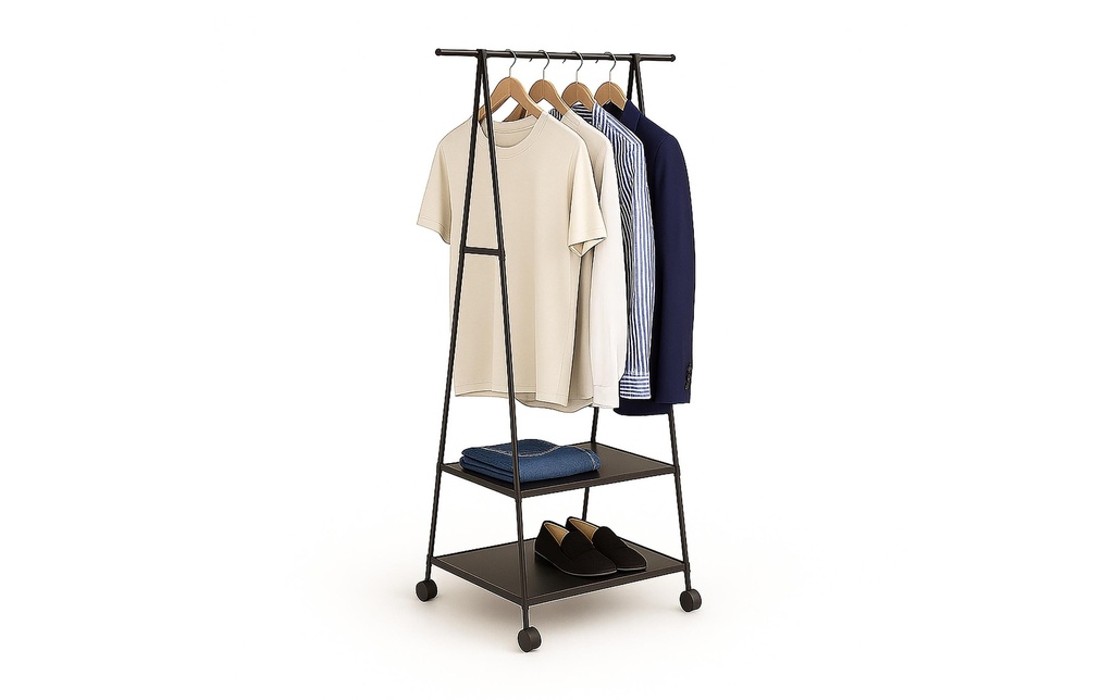 relaxdays Porte-manteau Noir