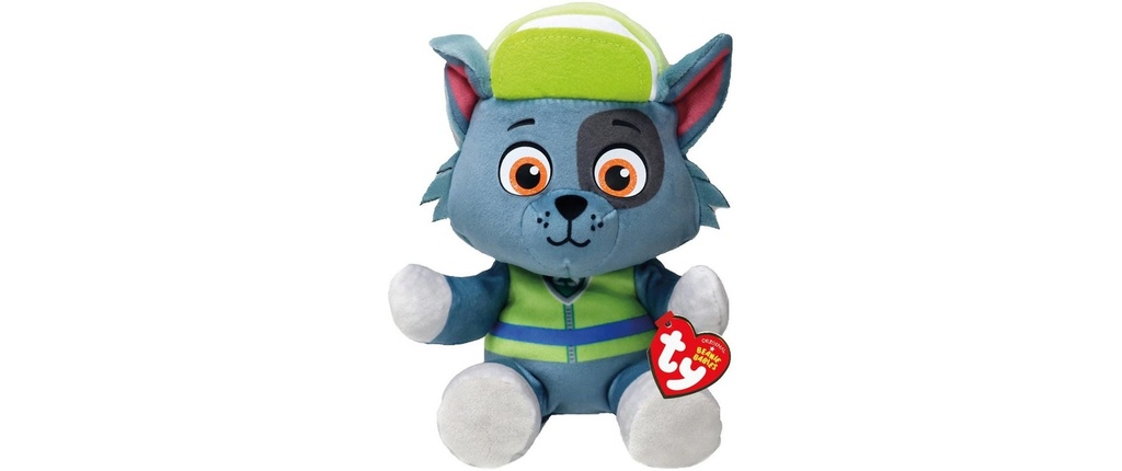 Ty Peluche Paw Patrol Rocky 20 cm, Bleu, Vert