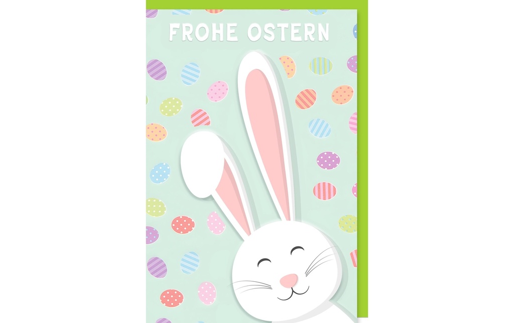 Braun + Company Carte de vœux Frohe Ostern 11,5 x 17 cm, Multicolore