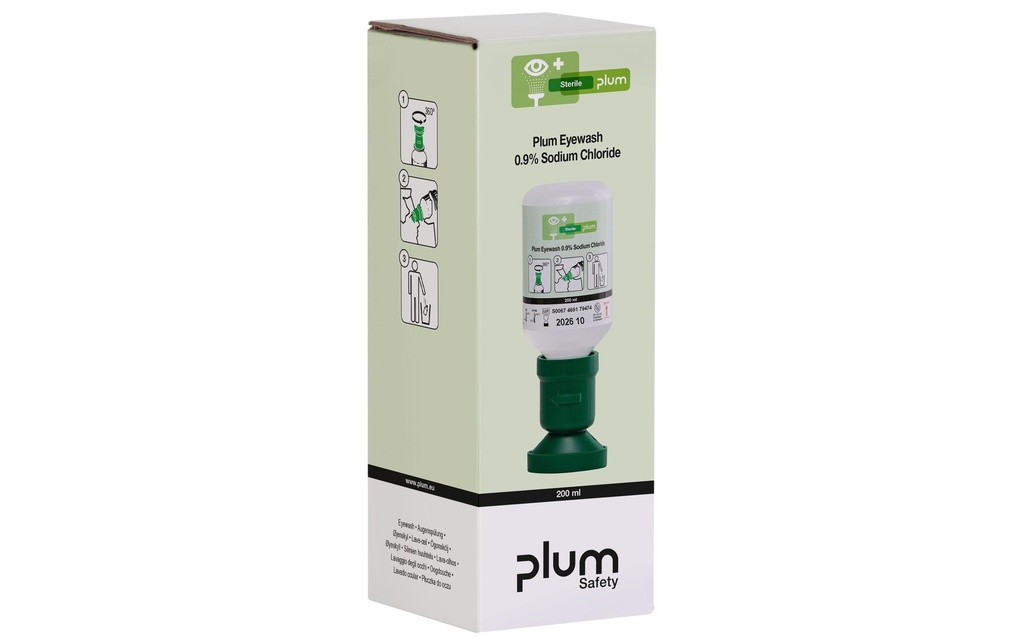 PLUM PLUM lotion oculaire NaCl 0.9 200 ml
