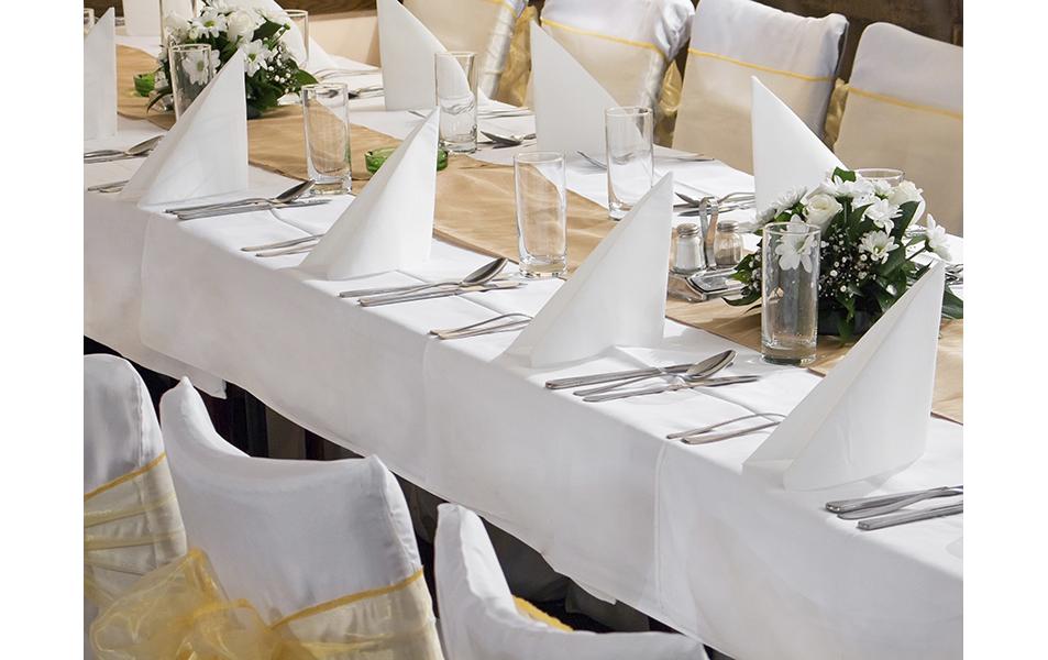Partydeco Nappe Rectangulaire, 180 cm x 300 cm, Blanc