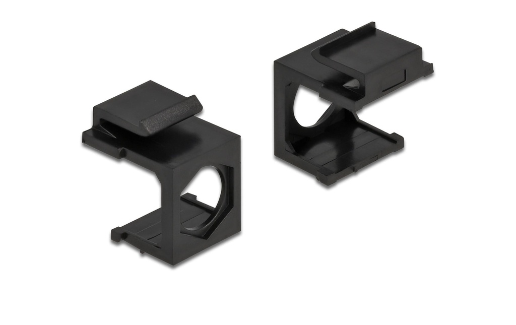 Delock Capot Keystone Pack de 4, 9.7 mm de traversée, noir
