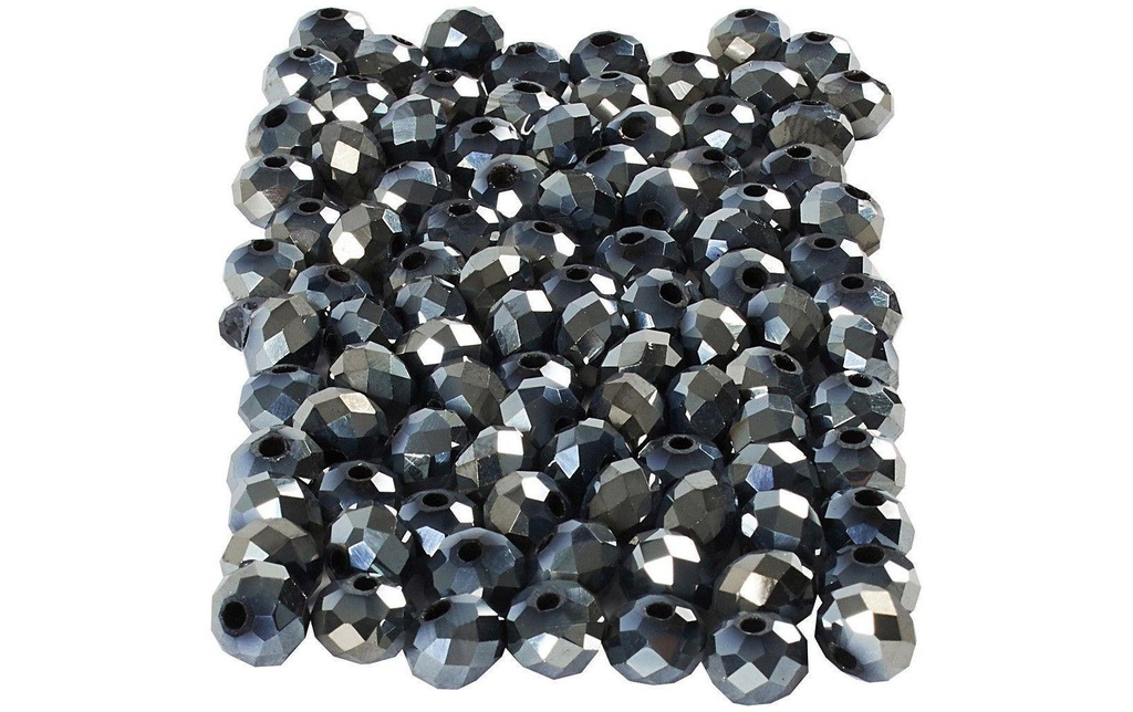 Creativ Company Perles en verre 5 mm x 6 mm Noir