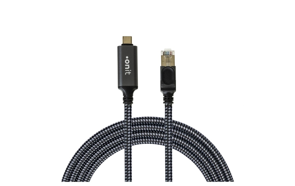 onit Câble adaptateur USB-C – RJ45 Gris/Noir, 3 m