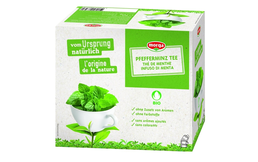 Morga Sachet de thé Thé à la menthe biologique 50 Pièce/s