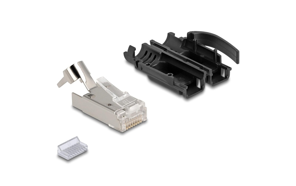 Delock Connecteur RJ45, S/FTP, Cat.6A 25 Pièce/s, Noir