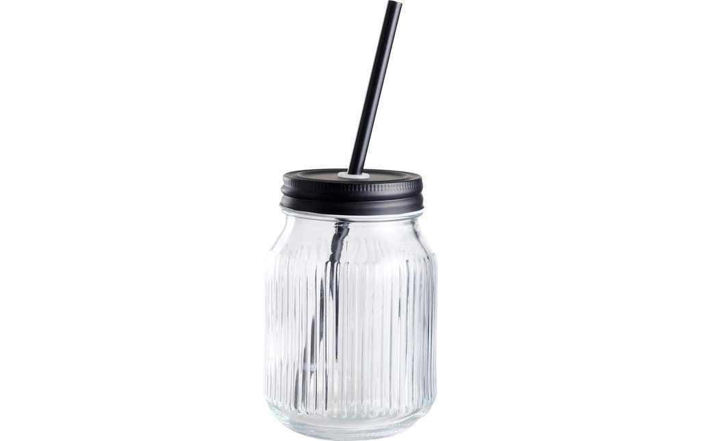 Schou Verre avec paille - 450 ml, 1 Pièce/s, Blanc