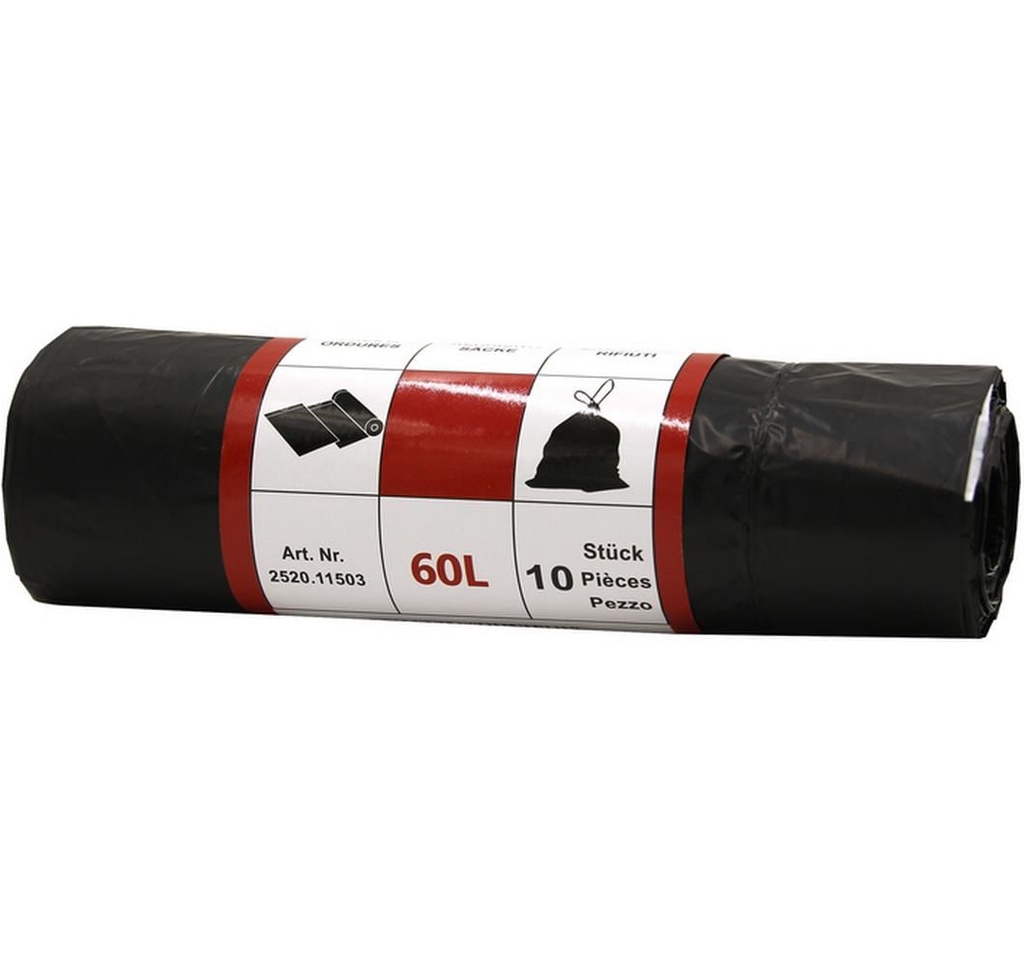 Weita Sac à ordures ménagères Venardo 60 l, 10 Pièce/s