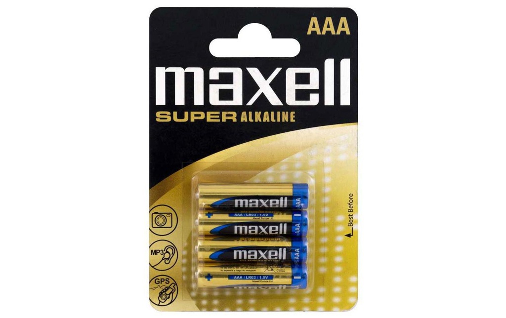 Maxell Europe LTD. Pile Super Alkaline AAA , 4 Pièce/s