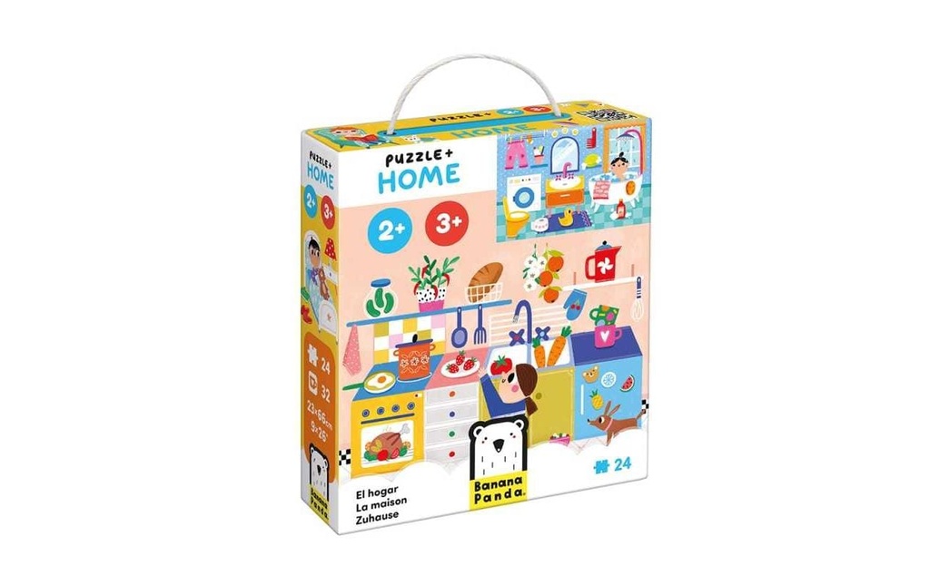 Banana Panda Puzzle + maison Puzzle en carton 24 pièces