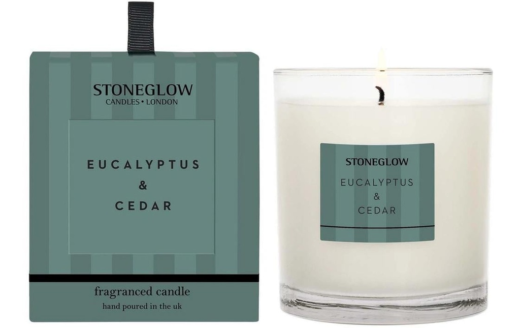 Stoneglow Bougie parfumée Eucalyptus & Cedar 220 g