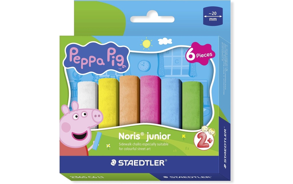 Staedtler Craie de rue Peppa Pig Carton de 6