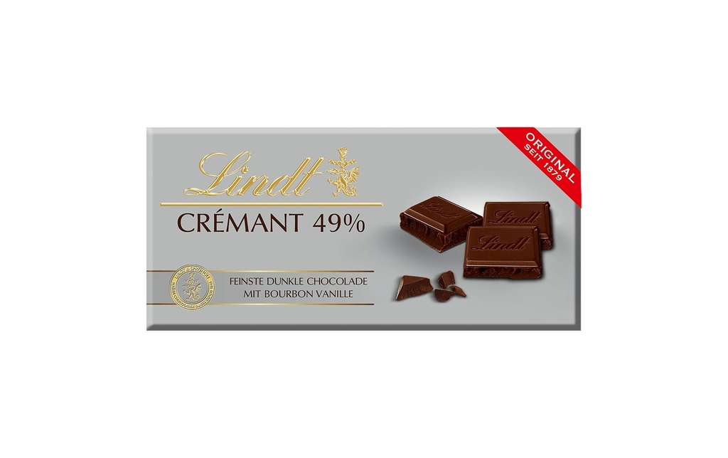 Lindt Tablette de chocolat Crémant foncé 49 100 g