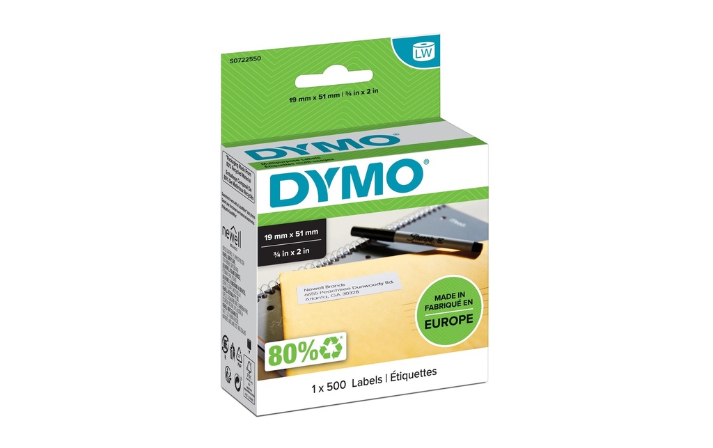 [123113550] DYMO Dymo étiqu.pr.usage mult.blanc