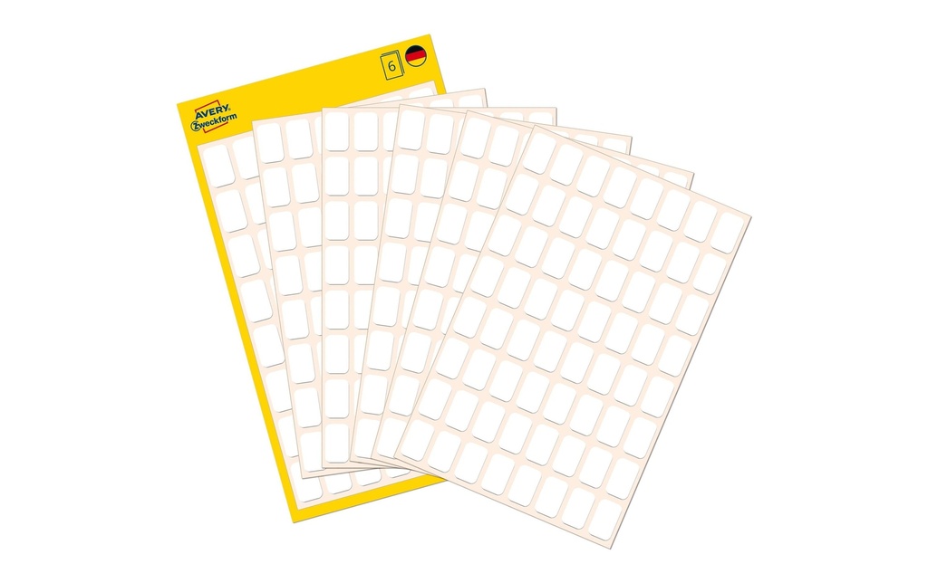 Avery Zweckform Étiquettes multi-usage 13 x 8 mm, 6 feuille