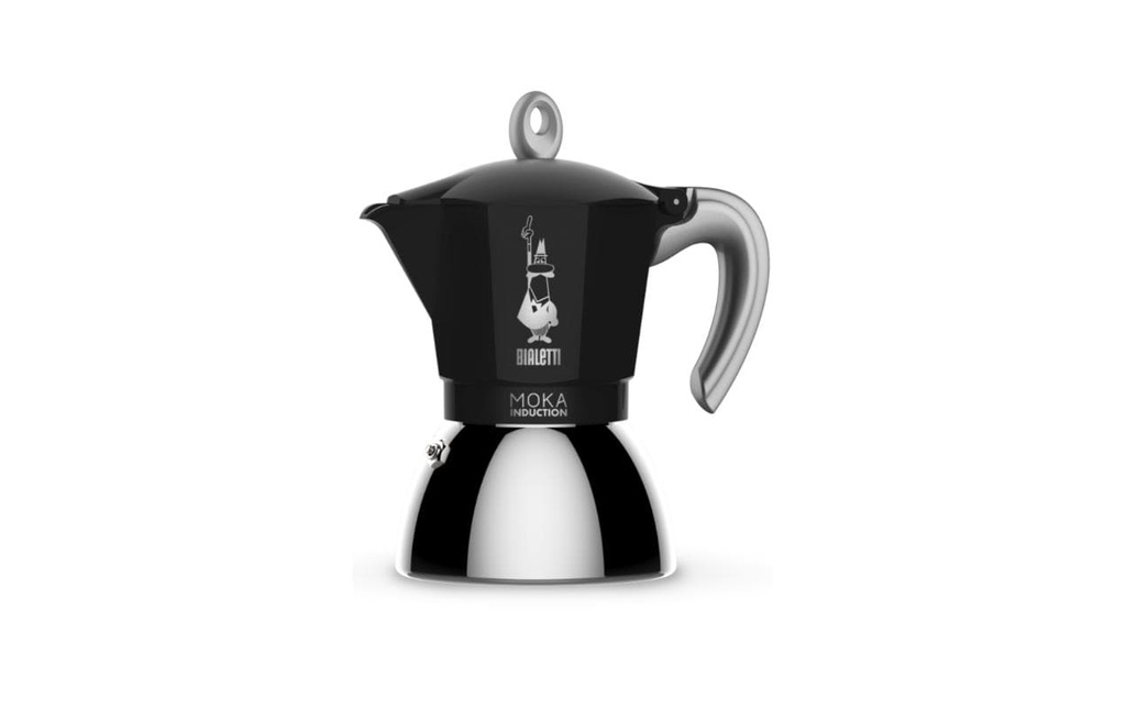 Bialetti Cafetière italienne New Moka induction 2 tasses, Noir