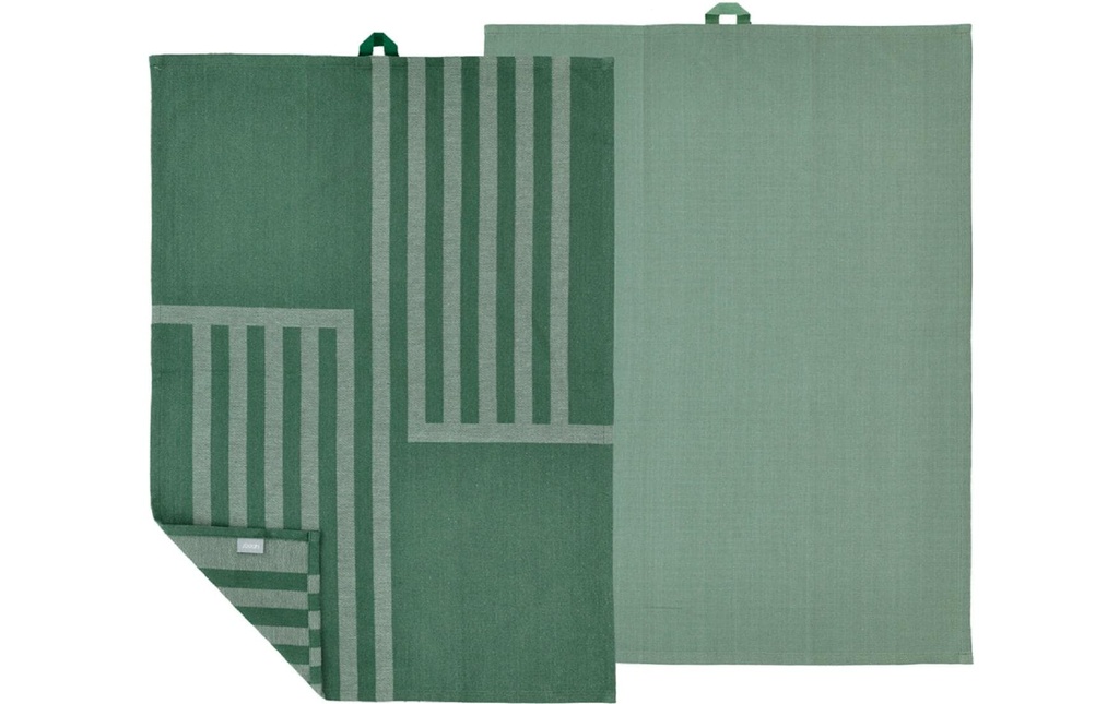 Södahl Ensemble de torchons pour la vaisselle Reflection, 50 x 70 cm, Pine green, 2 pièces