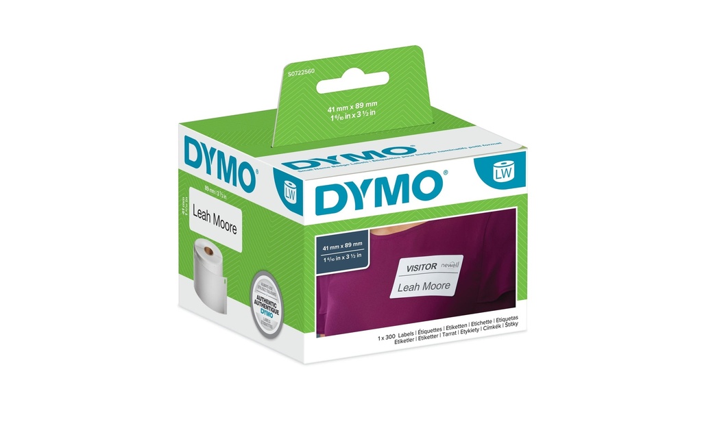DYMO Dymo porte-nom blanc